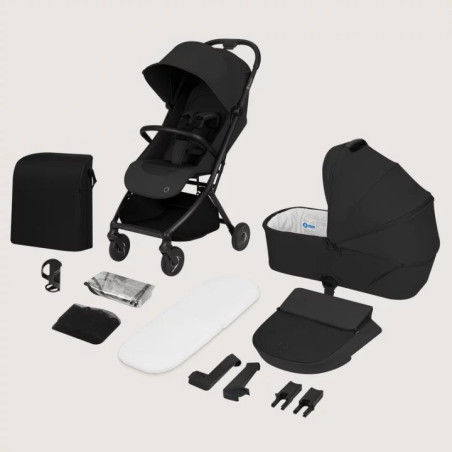 BN-LO-SIA_FLEX_BLACK_ONYX,Carucior 2 in 1, Lionelo, Sia Flex, 7.6 kg, Include landou pliabil pe cadru, Ultracompact, Pliere rapi