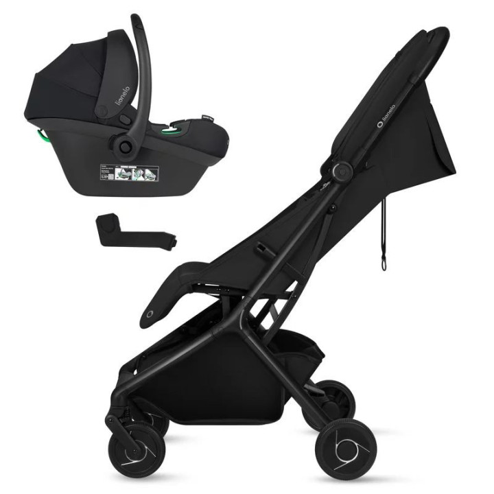 BN-LO-SIA_FLEX_BLACK_ONYX,Carucior 2 in 1, Lionelo, Sia Flex, 7.6 kg, Include landou pliabil pe cadru, Ultracompact, Pliere rapi