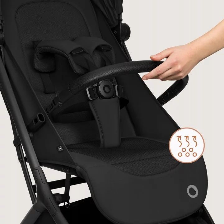 BN-LO-SIA_FLEX_BLACK_ONYX,Carucior 2 in 1, Lionelo, Sia Flex, 7.6 kg, Include landou pliabil pe cadru, Ultracompact, Pliere rapi