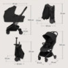 BN-LO-SIA_FLEX_BLACK_ONYX,Carucior 2 in 1, Lionelo, Sia Flex, 7.6 kg, Include landou pliabil pe cadru, Ultracompact, Pliere rapi