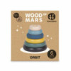 BN-615728,Jucarie de stivuire, Petite&Mars, Turn Orbit Wood of Mars, 10 cm, 36 luni+, Albastru/Multicolor