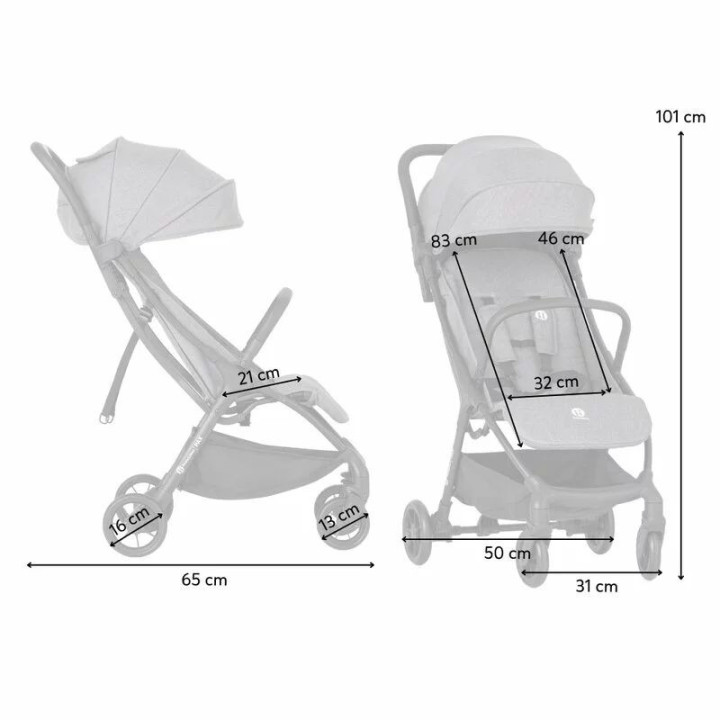 BN-673840,Carucior sport, Petite&Mars, Pax Ultimate, Compact - 7 kg, Spatar ajustabil, Suport picioare reglabil, Pliere tip cart