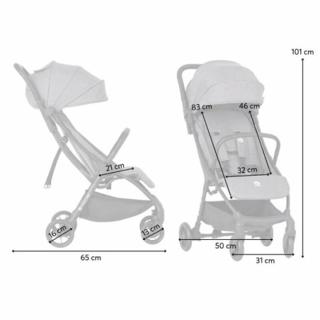 BN-673840,Carucior sport, Petite&Mars, Pax Ultimate, Compact - 7 kg, Spatar ajustabil, Suport picioare reglabil, Pliere tip cart