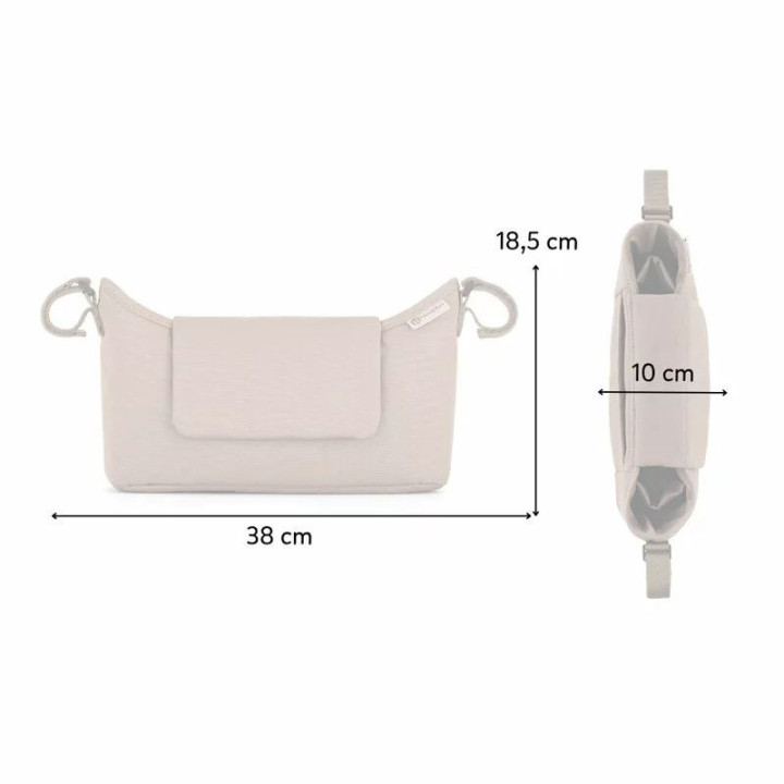 BN-790114,Geanta impermeabila, Petite&Mars, Emma, Pentru carucior, Inchidere magnetica, 30 x 18.5 x 10, Bej