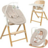 BN-LO-CELIA_SET,Scaunel multifunctional, Lionelo, Celia, 4 in 1, Functie de balansoar, Din lemn de fag, 6 luni- adult, Reglabil