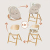 BN-LO-CELIA_SET,Scaunel multifunctional, Lionelo, Celia, 4 in 1, Functie de balansoar, Din lemn de fag, 6 luni- adult, Reglabil