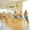 BN-LO-CELIA_SET,Scaunel multifunctional, Lionelo, Celia, 4 in 1, Functie de balansoar, Din lemn de fag, 6 luni- adult, Reglabil