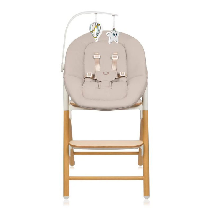 BN-LO-CELIA_SET,Scaunel multifunctional, Lionelo, Celia, 4 in 1, Functie de balansoar, Din lemn de fag, 6 luni- adult, Reglabil 