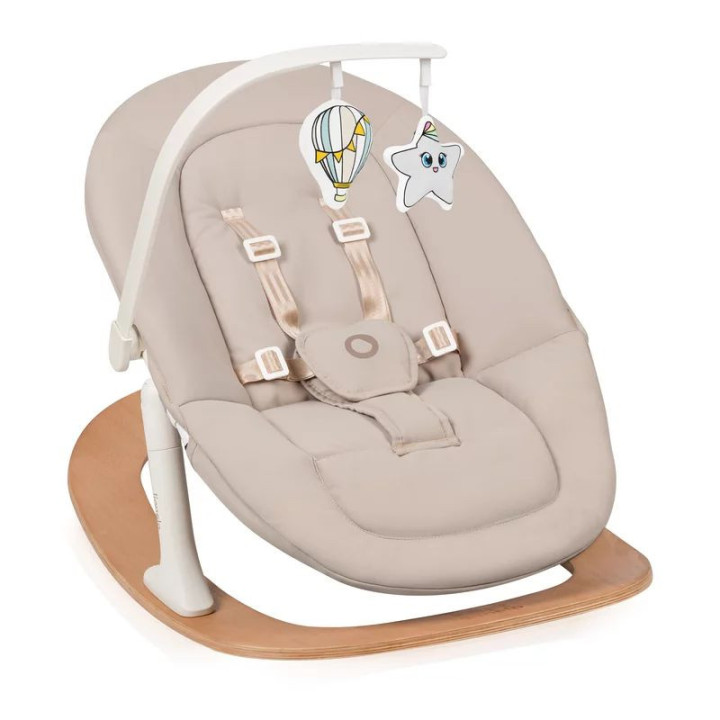 BN-LO-CELIA_SET,Scaunel multifunctional, Lionelo, Celia, 4 in 1, Functie de balansoar, Din lemn de fag, 6 luni- adult, Reglabil 
