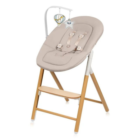 BN-LO-CELIA_SET,Scaunel multifunctional, Lionelo, Celia, 4 in 1, Functie de balansoar, Din lemn de fag, 6 luni- adult, Reglabil 