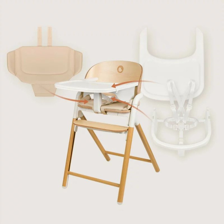 BN-LO-CELIA_SET,Scaunel multifunctional, Lionelo, Celia, 4 in 1, Functie de balansoar, Din lemn de fag, 6 luni- adult, Reglabil 