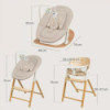 BN-LO-CELIA_SET,Scaunel multifunctional, Lionelo, Celia, 4 in 1, Functie de balansoar, Din lemn de fag, 6 luni- adult, Reglabil