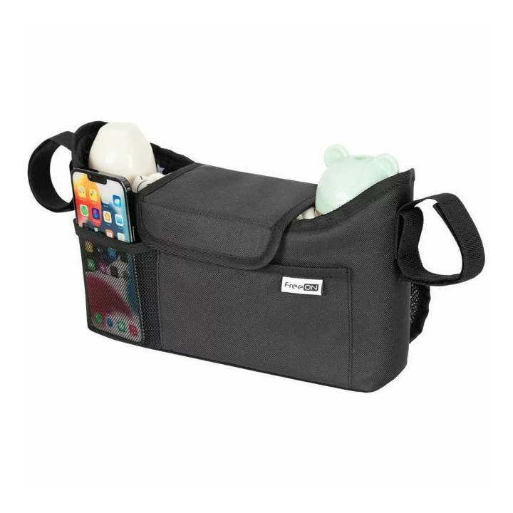 BN-88827,Organizator universal, FreeON, Pentru carucior, Cu multiple compartimente, Black Symphony