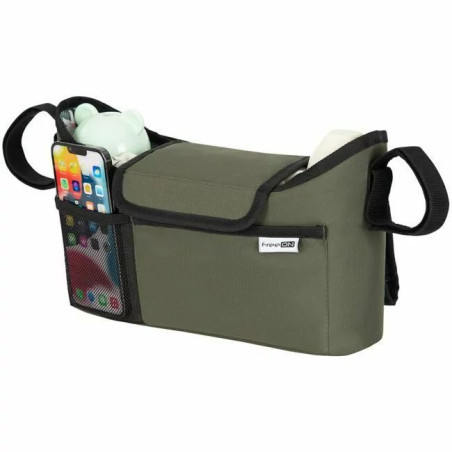 BN-88810,Organizator universal, FreeON, Pentru carucior, Cu multiple compartimente, Olive Green