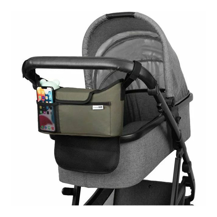 BN-88810,Organizator universal, FreeON, Pentru carucior, Cu multiple compartimente, Olive Green