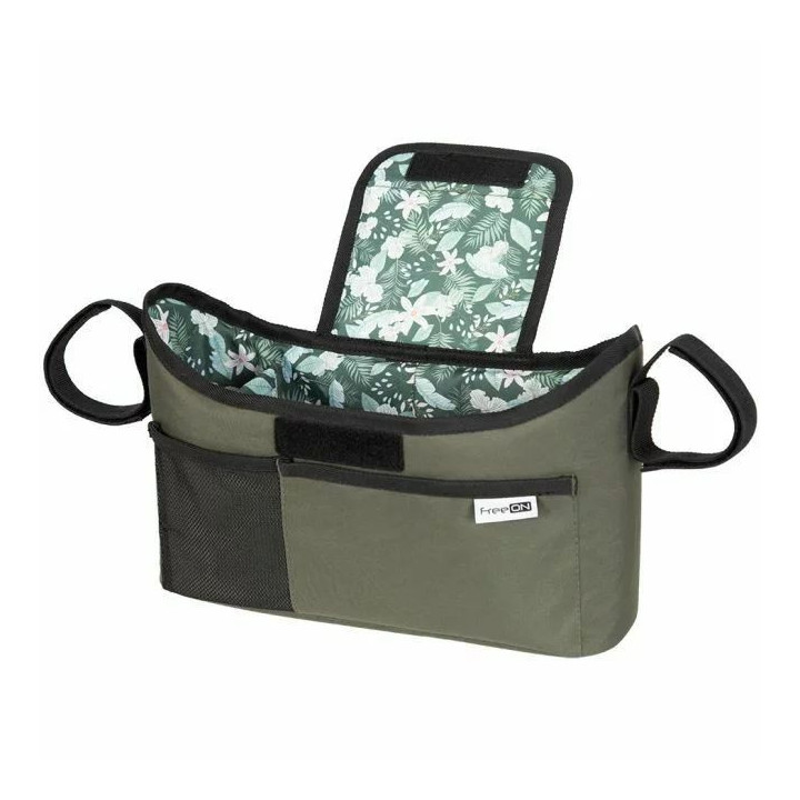 BN-88810,Organizator universal, FreeON, Pentru carucior, Cu multiple compartimente, Olive Green