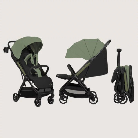 BN-LO-JULIE_ AIR_GREEN_SAGE,Carucior sport, Lionelo, Julie Air, Greutate redusa - 7.5 kg, Sustine 22 kg, 6 luni+, Capotina imper