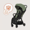 BN-LO-JULIE_ AIR_GREEN_SAGE,Carucior sport, Lionelo, Julie Air, Greutate redusa - 7.5 kg, Sustine 22 kg, 6 luni+, Capotina imper