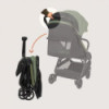 BN-LO-JULIE_ AIR_GREEN_SAGE,Carucior sport, Lionelo, Julie Air, Greutate redusa - 7.5 kg, Sustine 22 kg, 6 luni+, Capotina imper
