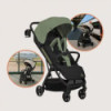 BN-LO-JULIE_ AIR_GREEN_SAGE,Carucior sport, Lionelo, Julie Air, Greutate redusa - 7.5 kg, Sustine 22 kg, 6 luni+, Capotina imper