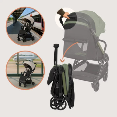 BN-LO-JULIE_ AIR_GREEN_SAGE,Carucior sport, Lionelo, Julie Air, Greutate redusa - 7.5 kg, Sustine 22 kg, 6 luni+, Capotina imper