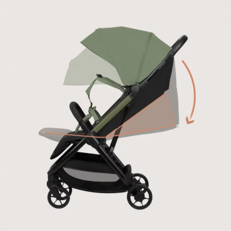 BN-LO-JULIE_ AIR_GREEN_SAGE,Carucior sport, Lionelo, Julie Air, Greutate redusa - 7.5 kg, Sustine 22 kg, 6 luni+, Capotina imper