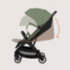 BN-LO-JULIE_ AIR_GREEN_SAGE,Carucior sport, Lionelo, Julie Air, Greutate redusa - 7.5 kg, Sustine 22 kg, 6 luni+, Capotina imper
