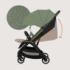 BN-LO-JULIE_ AIR_GREEN_SAGE,Carucior sport, Lionelo, Julie Air, Greutate redusa - 7.5 kg, Sustine 22 kg, 6 luni+, Capotina imper