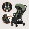 BN-LO-JULIE_ AIR_GREEN_SAGE,Carucior sport, Lionelo, Julie Air, Greutate redusa - 7.5 kg, Sustine 22 kg, 6 luni+, Capotina imper