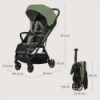 BN-LO-JULIE_ AIR_GREEN_SAGE,Carucior sport, Lionelo, Julie Air, Greutate redusa - 7.5 kg, Sustine 22 kg, 6 luni+, Capotina imper