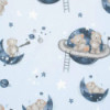BN-56676,Cearceaf cu elastic, New Baby, Pentru landou, Din Bumbac certificat Oeko-Tex 100, 35 x 75 cm, 0 luni+, Teddy bear in sp
