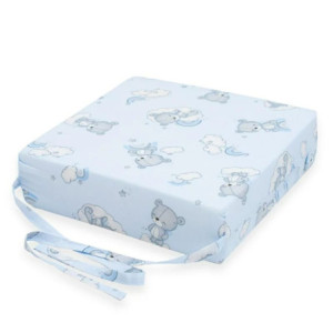 BN-56742,Pernuta inaltator, New Baby, Din spuma poliuretanica, Cu husa detasabila, Din bumbac, Grosime 8 cm, Bear Blue