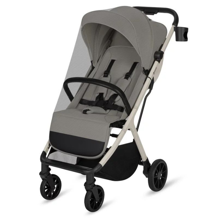 BN-LO-CLOE_PLUS_BEIGE_SAND,Carucior sport, Lionelo, Cloe Plus, Cu accesorii, Cadru din aluminiu, Pana la 22 kg, Usor, Pliere com