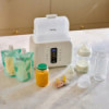 BN-LOC-THERMUP_DUO_GREEN_MIST,Incalzitor biberoane si sterilizator, Lionelo, ThermUp Duo, 6 moduri de operare, Incalzire, Steril