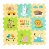 BN-960131,Covoras puzzle Nexli, Petite&Mars, Pentru copii, Din spuma, 90x90 cm, 9 bucati, 36 luni+, Forest Friends