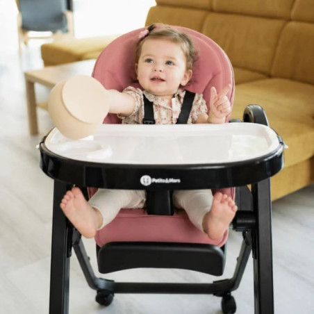 BN-361791,Scaun de masa, Petite&Mars, Tasty, Multifunctional 3 in 1, Pana la 15 kg, Reglabil pe inaltime in 7 pozitii, Spatar re