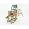 FUS09880PKXB1,Complex joaca din lemn pentru 7 copii, cu turn, 2 leagane si platforma, Max Play 3.1 Fungoo