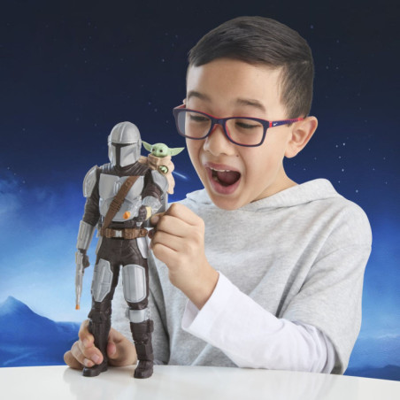 G2842,Star Wars Mandalorian Si Grogu Set Vanatorul De Recompense Figurina Cu Sunete