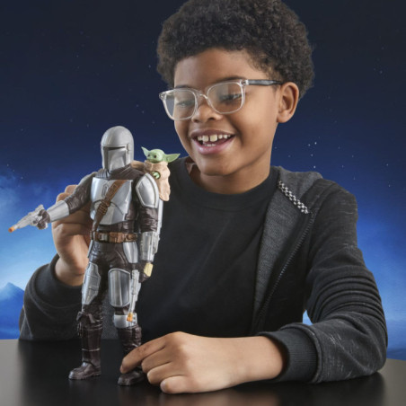 G2842,Star Wars Mandalorian Si Grogu Set Vanatorul De Recompense Figurina Cu Sunete