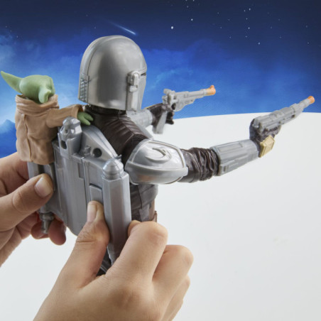 G2842,Star Wars Mandalorian Si Grogu Set Vanatorul De Recompense Figurina Cu Sunete