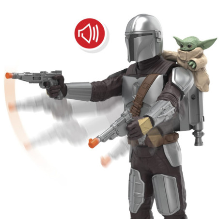 G2842,Star Wars Mandalorian Si Grogu Set Vanatorul De Recompense Figurina Cu Sunete
