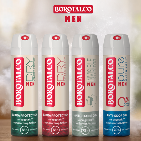 Deodorant spray antiperspirant 72h, Men Fresh Non-Stop Ocean Woods, 150 ml, Borotalco