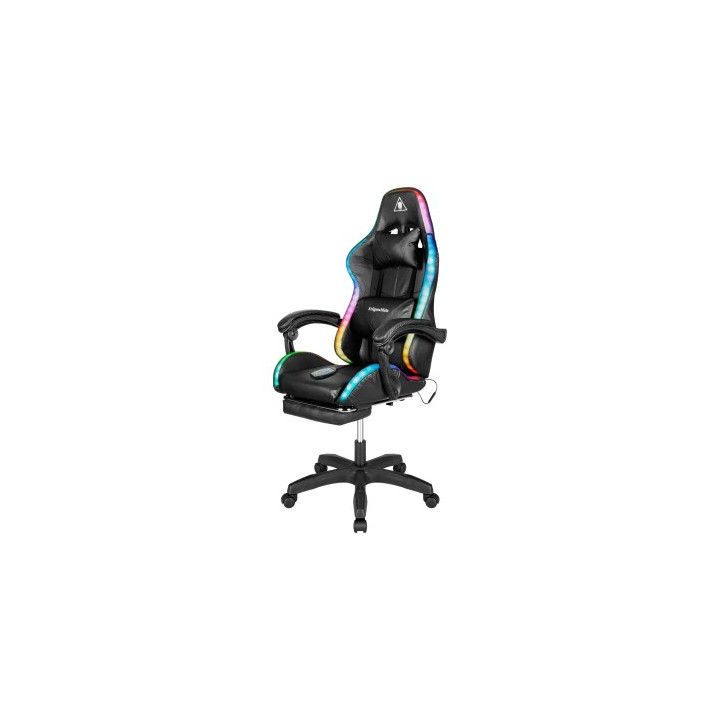 SCAUN GAMING GX-150 NEGRU LED MASAJ...
