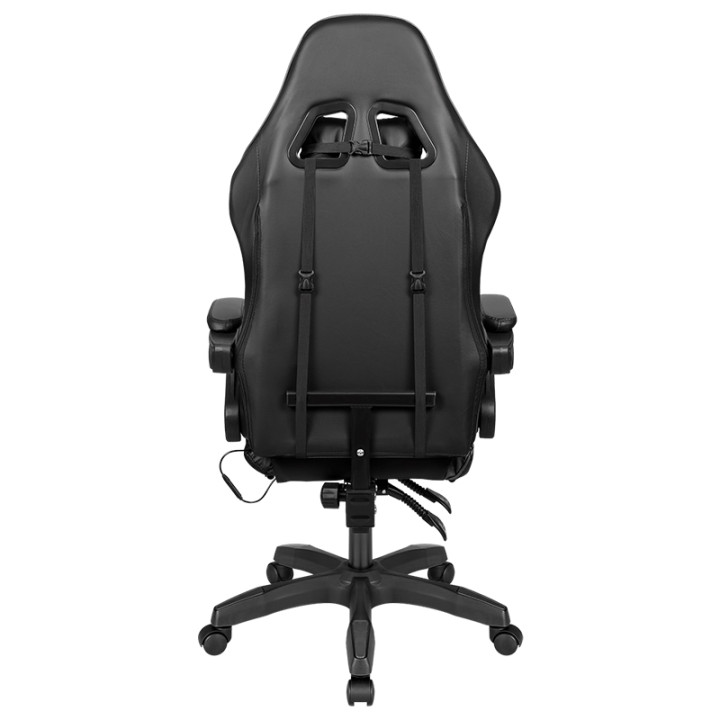 SCAUN GAMING GX-150 NEGRU LED MASAJ...