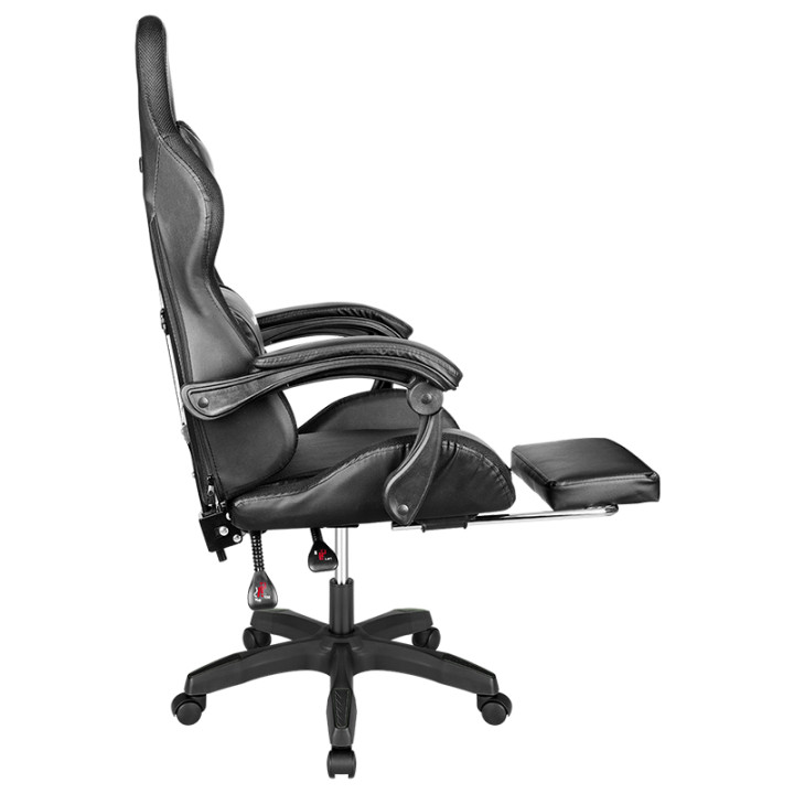 SCAUN GAMING GX-150 NEGRU LED MASAJ...