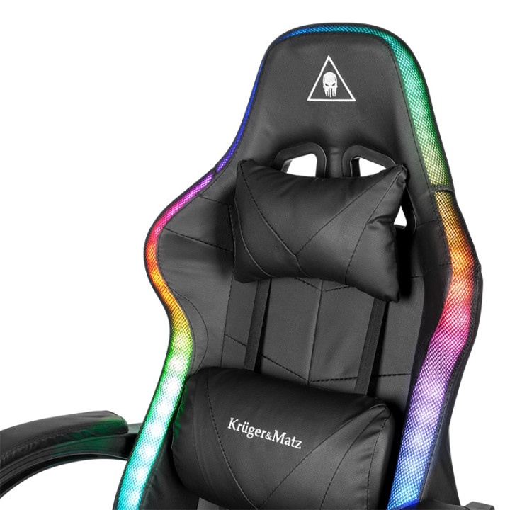 SCAUN GAMING GX-150 NEGRU LED...
