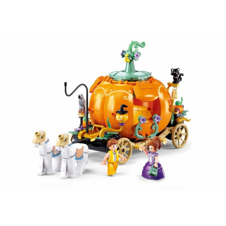 Set de constructie Girl's dream, 320 piese, Caleasca din dovleac - Sluban