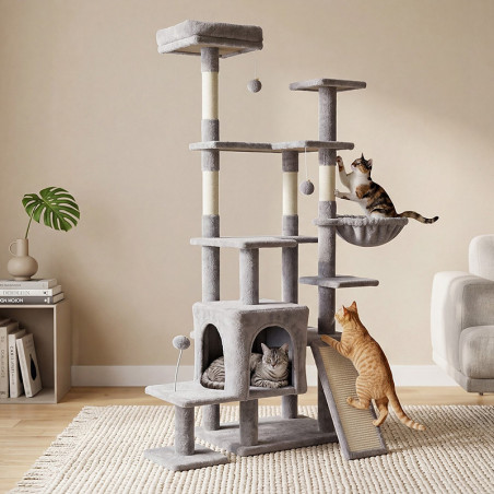 Ansamblu de joaca pentru pisici Rebel Animals RA-1008, 75 x 40 x 152 cm
