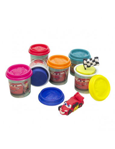 Set 6 Borcanase Cu Plastilina Cars,1045-03549