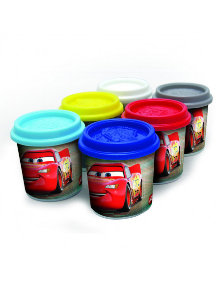 Set 6 Borcanase Cu Plastilina Cars,1045-03549